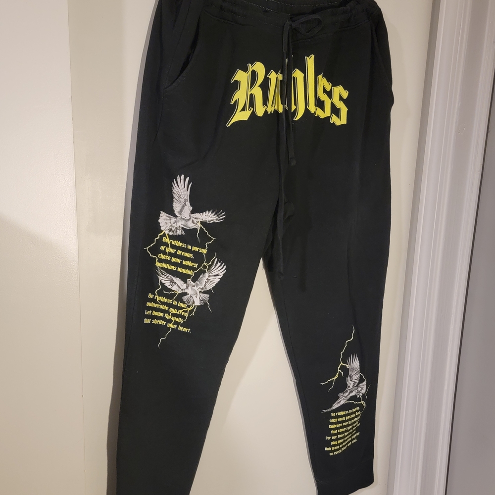 Fashion Nova Black Textured Sweatpants